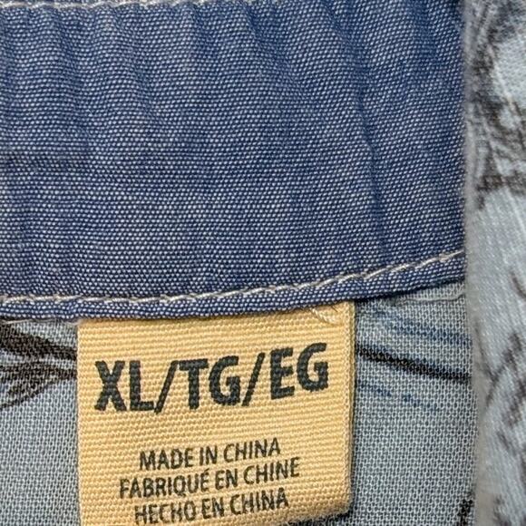 Red Head Fishing Bass Reverse Print Button Down short sleeve Shirt Mens XL - Picture 2 of 3